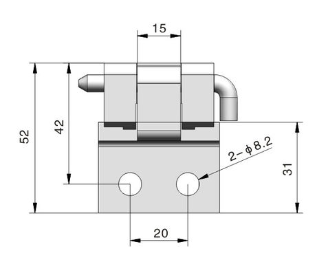 Furniture Cabinet Door Concealed Hinge Detachable Black Powder Coated