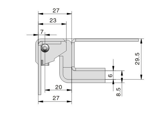Furniture Cabinet Door Concealed Hinge Detachable Black Powder Coated