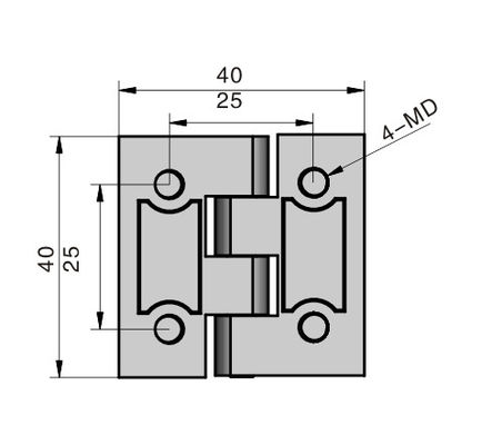 Black Chrome Plated Door Hinges Electrical Size 60mm Panel Screw Type