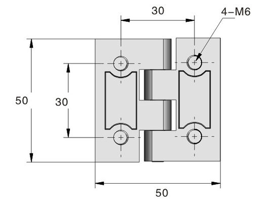Black Chrome Plated Door Hinges Electrical Size 60mm Panel Screw Type