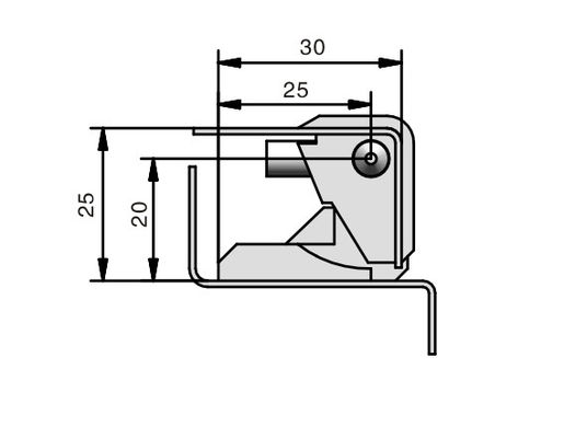 Cassette Detachable Zinc Alloy Hinges For Metal Cabinet Door