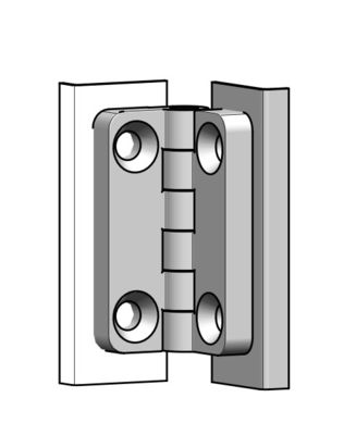 Custom Electrical Steel Butterfly Hinges Panel Screw Type Industrial