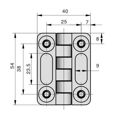 Screw Type Zinc Alloy Hinges Industrial Electrical Butterfly Cabinet Hinge