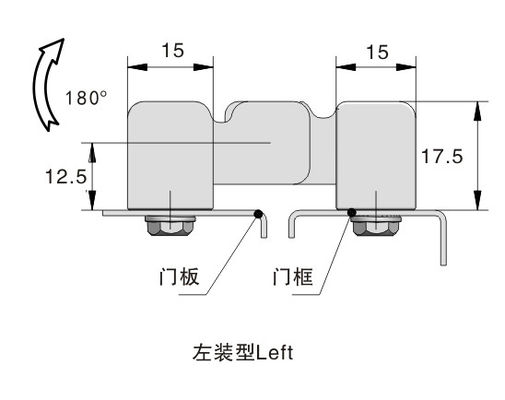 Zinc Die Casting Cabinet Hardware Hinges Black Heavy Duty Concealed Hinges