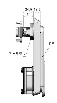 Powder Coated Stainless Steel Cabinet Lock Swing Door Handle Lock