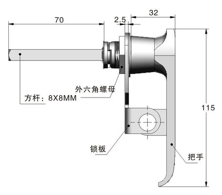 OEM Stainless Steel Cabinet Lock Garage Mailbox Handle Door Lock