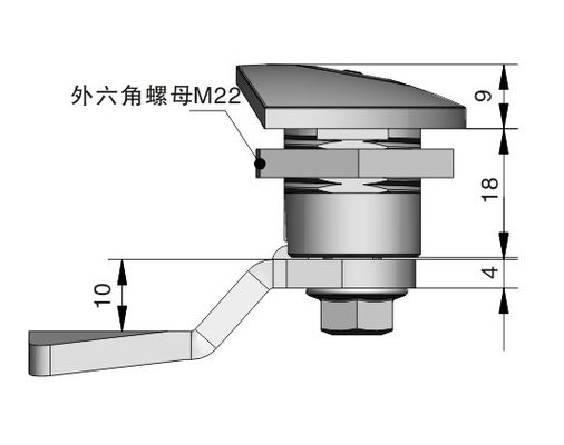 Plastic Material Quarter Turn Cam Lock For Cabinet Door ToolBox