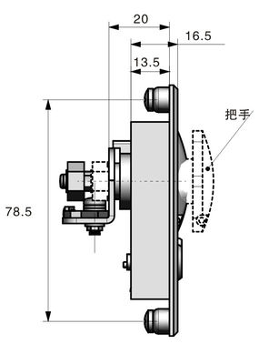 Electrical Zinc Alloy Door Lock Powder Coated Magnetic Cabinet Locks