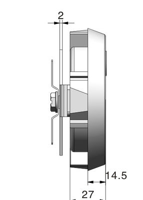 Panel Paddle Cabinet Door Lock Plastic 304 Stainless Steel Lacth