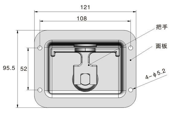 Stainless Steel Board Tool Box Locks Panel Paddle Industrial Cabinet Lock