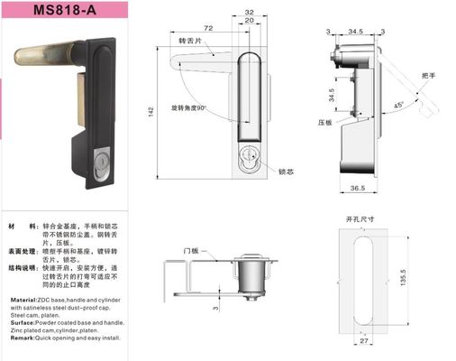 Rod Control Electrical Cabinet Door Lock Swing Handle Panel Lock