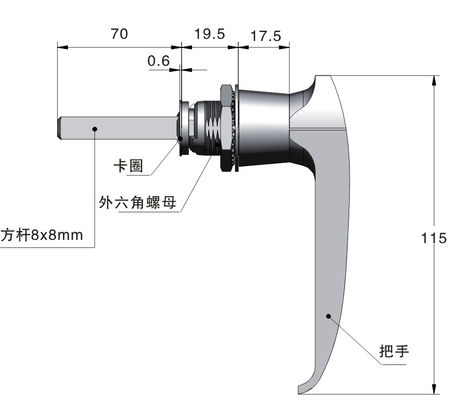 Industrial Latches Garage Door Handle Lock Electronic For Fire Cabinet