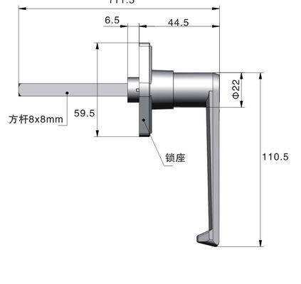 Die Casting Garage Door Handle Lock L Handle Cabinet Lock For ToolBox