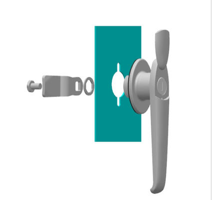Bright Polishing L Shape Door Lock Antitheft Electronic Cabinet Lock