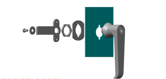 L Thread Garage Door Handle Lock