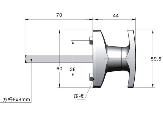 Meigu MS313-2-B Zinc alloy Latch door handle lock Truck tool box lock cabinet door T-handle lock