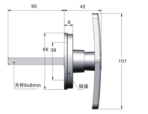 Industrial Metal Electrical Cabinet Door Latch T Handle Lock Garage door lock