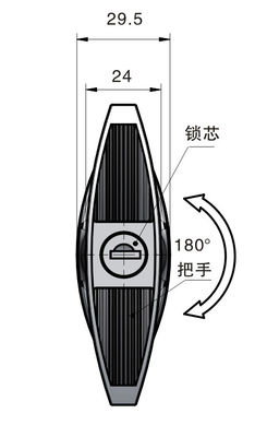 MEIGU MS316-A-1 Chrome Plated T Handle Locking Doorhardware T Shape Handle Gate Lock Shed Door