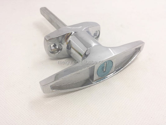 Doorhardware T Handle Garage Door Lock Bright Chrome Plated ROHS Certificate