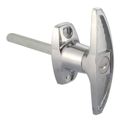 Doorhardware T Handle Garage Door Lock Bright Chrome Plated ROHS Certificate