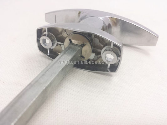 Doorhardware T Handle Garage Door Lock Bright Chrome Plated ROHS Certificate