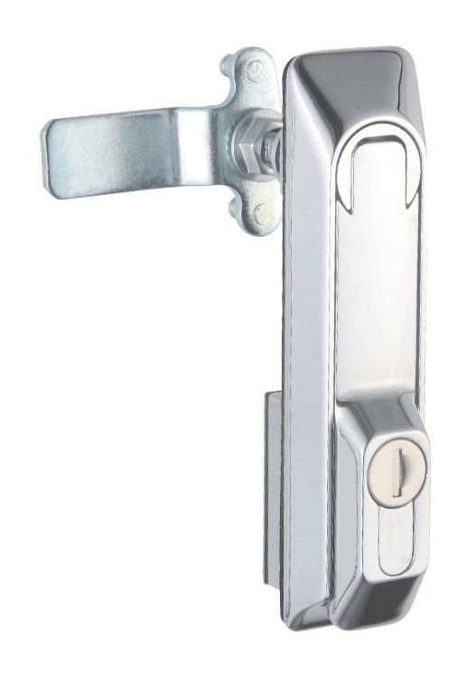 Adjustable Rotary Handle Key Lock Electrical Swing Panel Silver Color